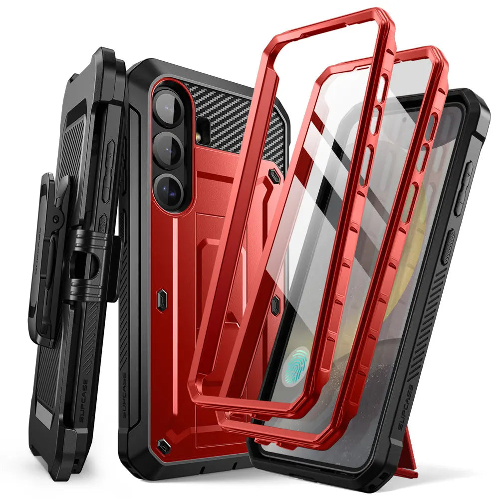 For Samsung Galaxy S25 Case UB Pro Heavy Duty Rugged Phone Case with 2 Front Frame Built-in Screen Protector & Kickstand