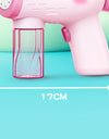 Unicorn Electric Bubble Gun Kids Toy Bubbles Machine Automatic Soap Blower with Light Outdoor Party Games