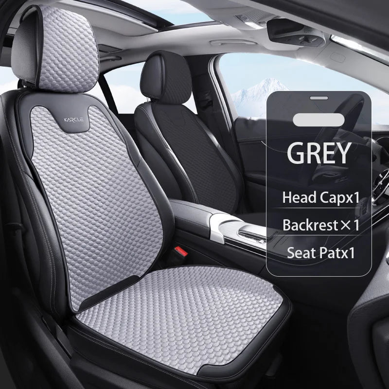 Summer Ice Silk Car Seat Covers Universal Front Rear Car Seat Cushion Auto Protect Mat Cooling Breathable Anti-slip Car Cover