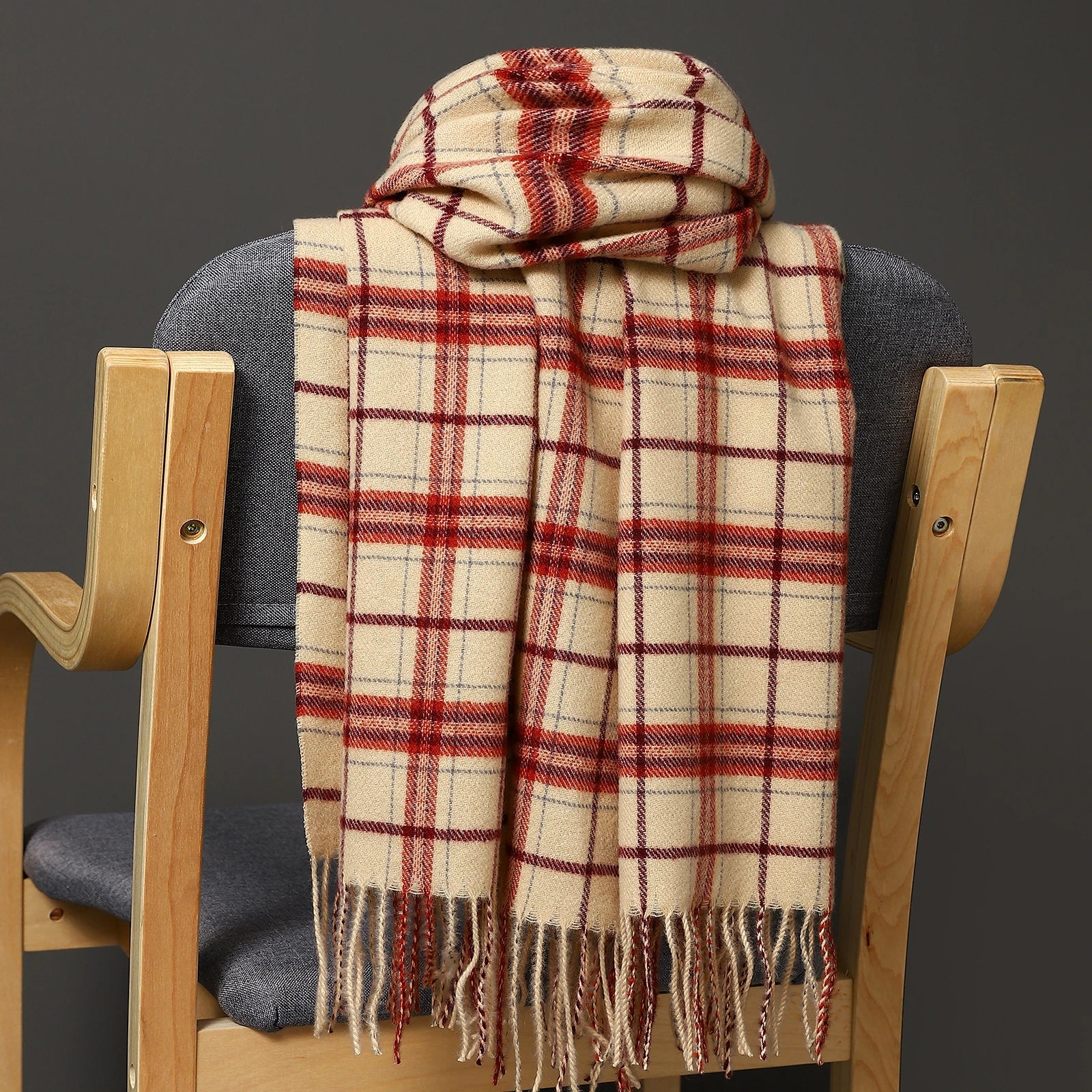 Autumn Winter Warm Cashmere Scarf Dot Pattern Long Tassels Women Thicken Wrap Shawl Lady muffler Wool Pashmina