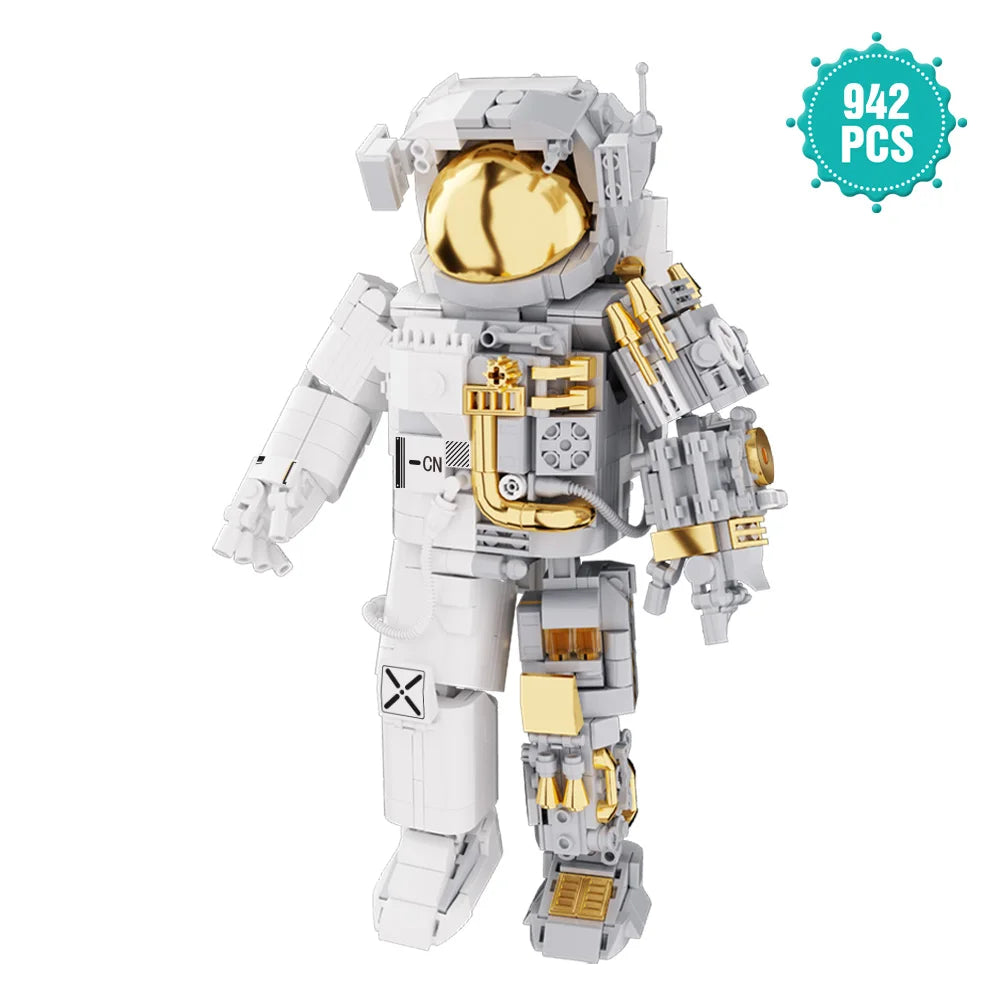 Space Astronauts Building Blocks Spaceman Exploring Robot Adventure Model Action Figure Bricks Educational Assembly Toy Gift