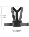 Adjustable Body Mount Belt Chest Strap with J Hook Mount & Long Screw & Phone Clamp for iPhone for Gopro Action Camera
