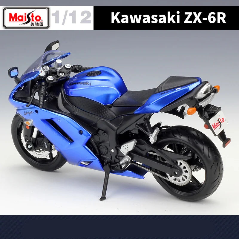 Diecast Kawasaki Ninja ZX6R Racing Motorcycle Model 1 to 12 Scale