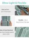 3D Decorative Green Tile Stickers, Self-adhesive Hexagon Wall Stickers, Water and Mold Resistant, Easy to DIY, 30cm x 30cm