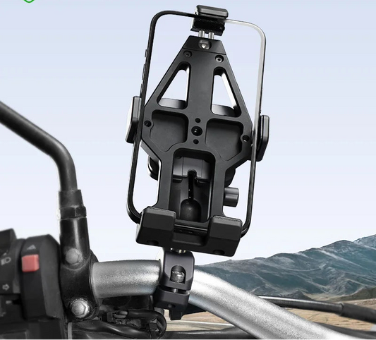 Motorcycle Phone holder 360° Rotating Adjustable Aluminum Alloy Handlebar Cell Clip for ATV/ UTV Bike Bicycle Motorbike