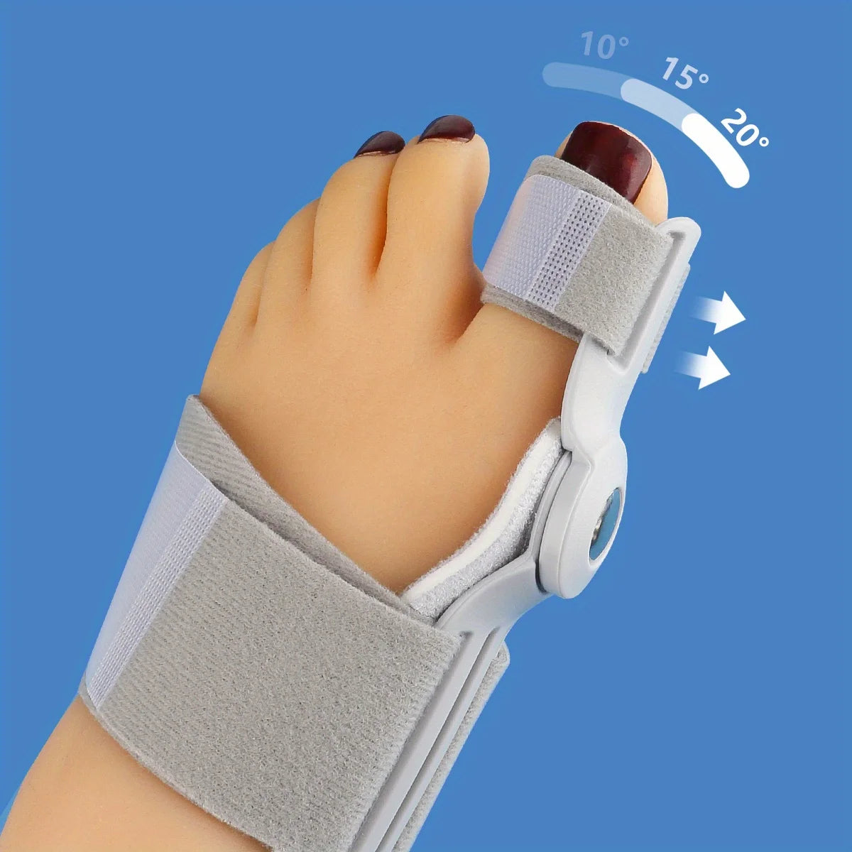 1pc Toe Separator Feet Bone Thumb Adjuster Pedicure Supplies Foot Care Tool Only Fit Night Use Long-term Use Replace Regularly