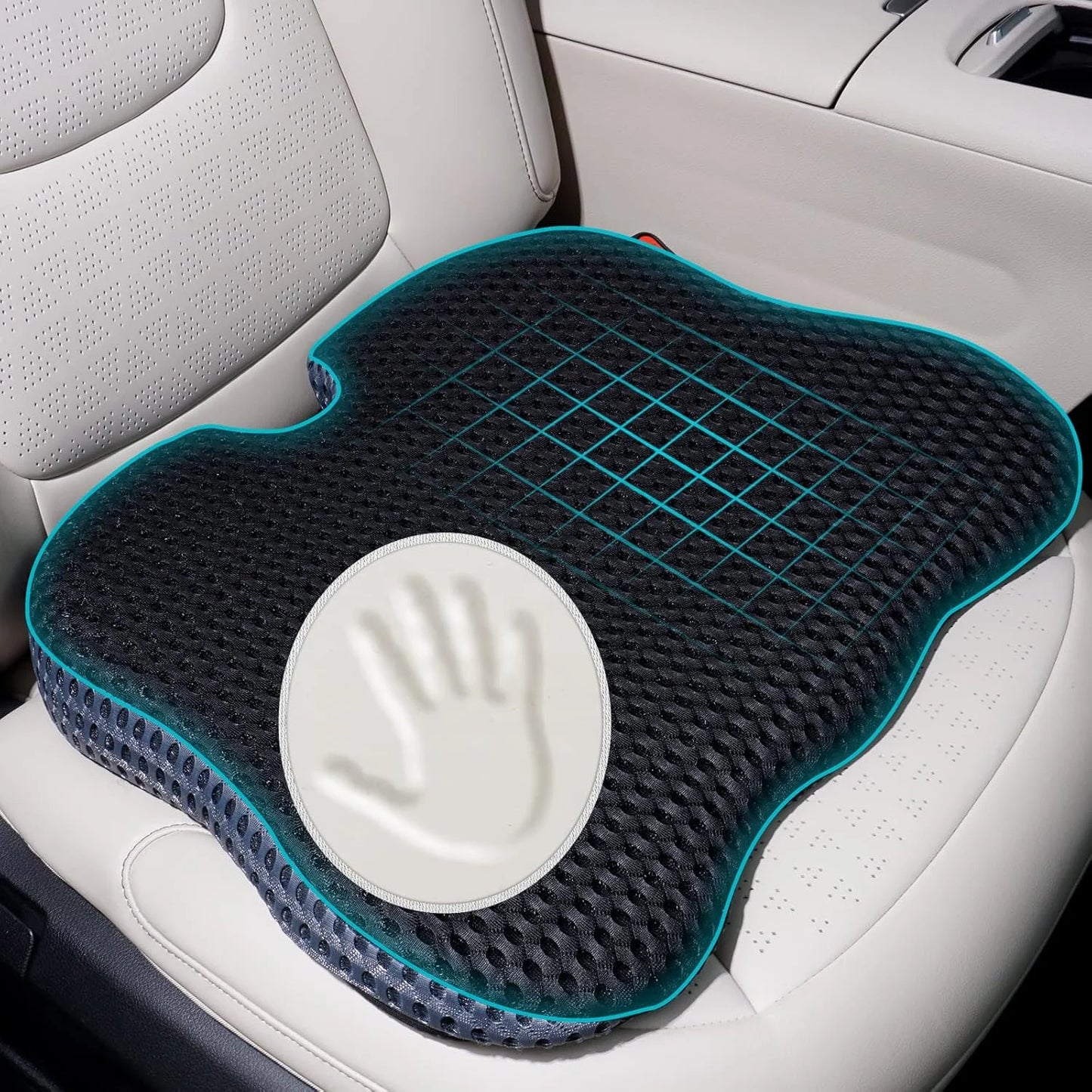 Car Seat Cushion/Waist Office Chair Back Lumbar Support Rest Rebound Memory Foam Cushion Pad Back Lumbar Cushion for Car Driver