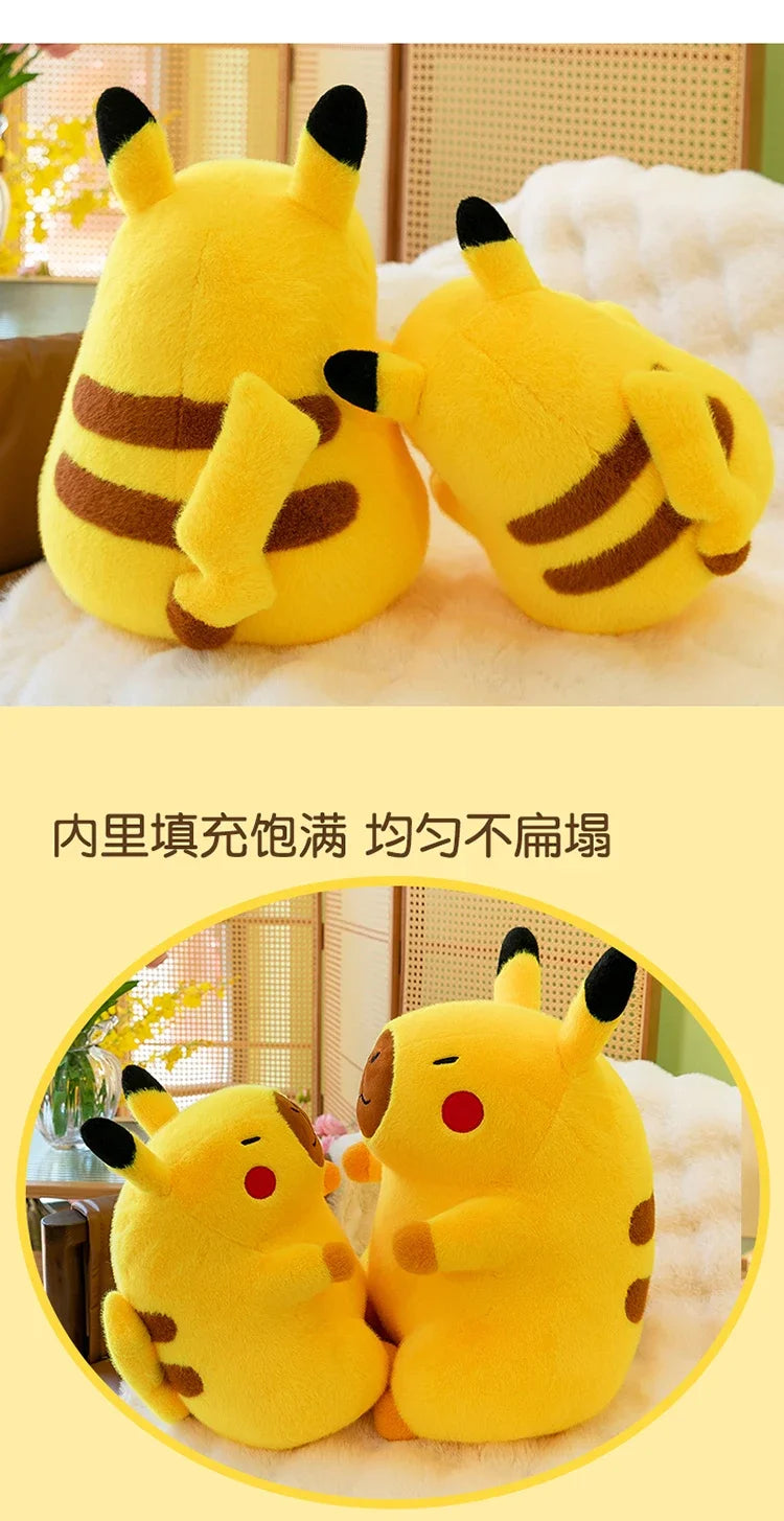 30/38/50cm Pokemon Cute Pikachu Capybara Big Szie Plush Toy Kawaii Stuffed Doll Animals Soft Pillow Doll Kids Toys Birthday Gift