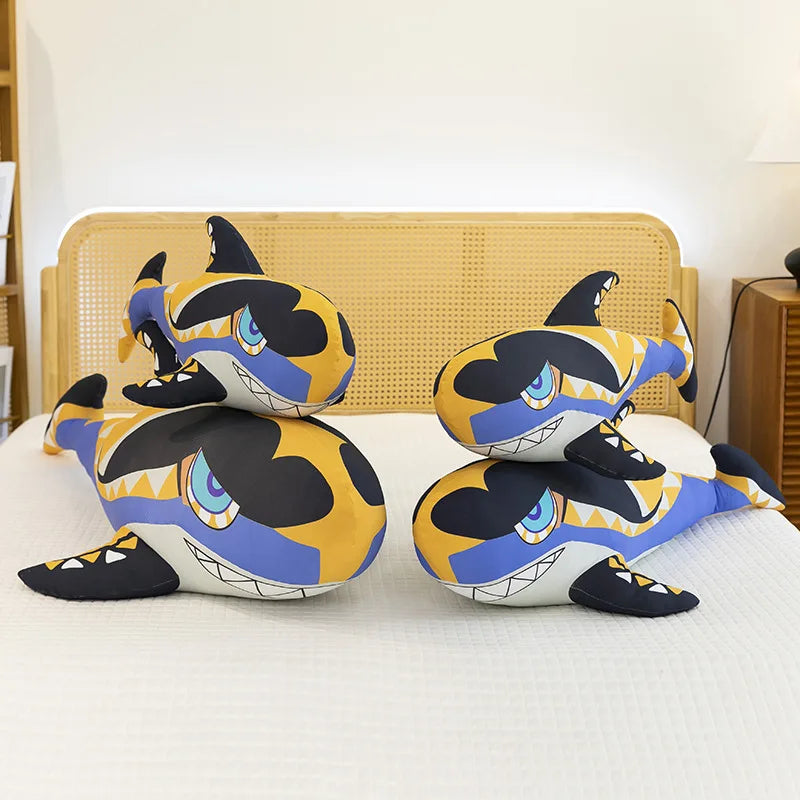 Cute Pirate Shark Plush Stuffed Doll Pillow Toy