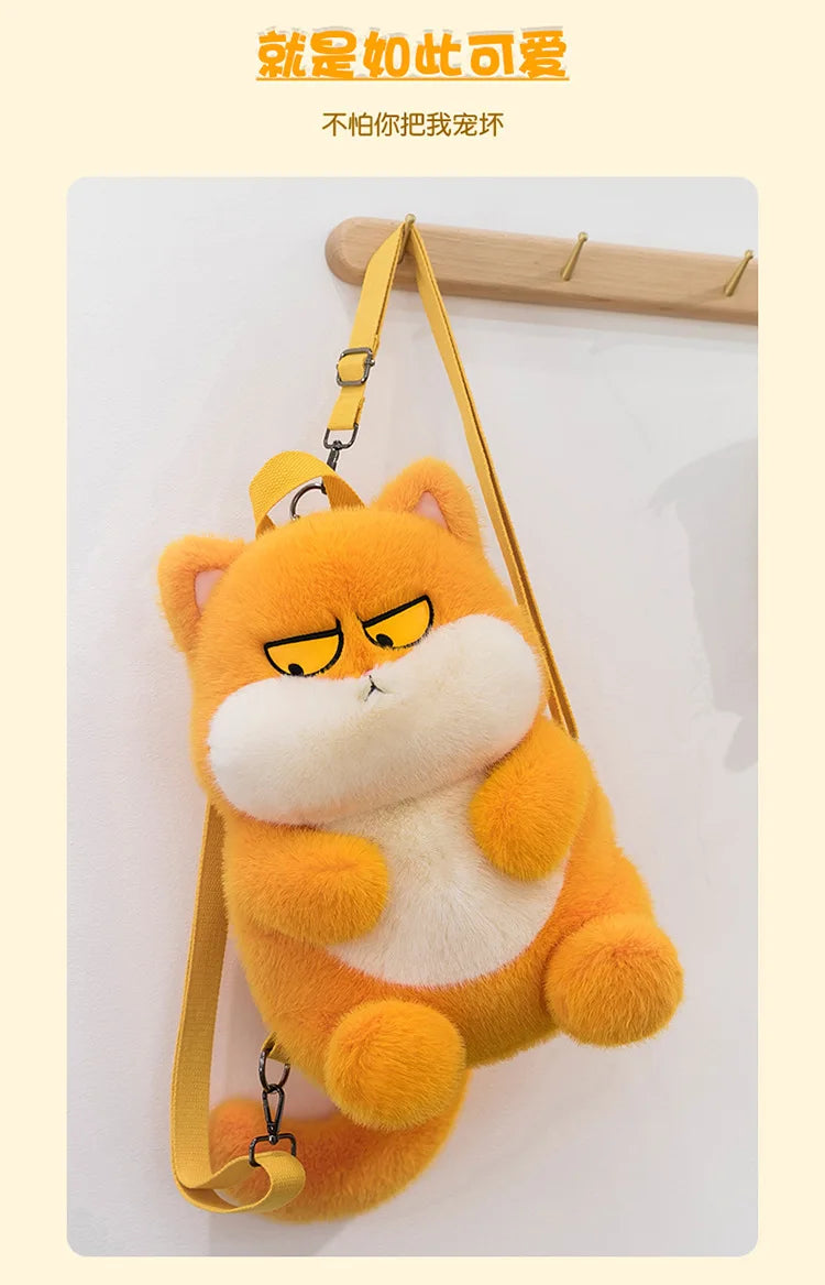 Kawaii Plush Stuffed Cat Doll Backpack Cute Kids Birthday Xmas Gift 2025 New Arrival Plush Toy for Children Girls Soft Cuddly