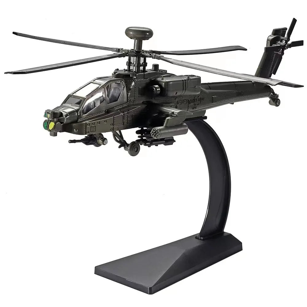 1 32 Scale Apache Black Hawk Armed Helicopter Diecast Alloy Model