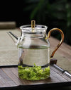 Retro Imitation Song Glass Teapot With Handle Kung Fu Tea Set Puer Kettle Bubble Tea Pot Household Teaware