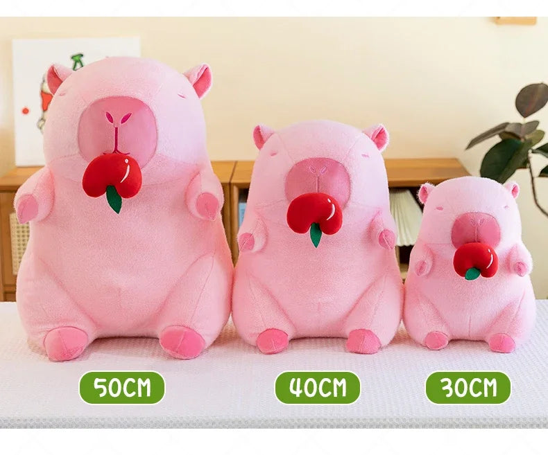 30/40/50cm Kawaii Capybara Plush Toys Fruit Series Big Size Capybara Stuffed Doll Anime Soft Pillow Cute Dolls Kid Birthday Gift
