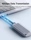 USB4 Data Cable 40Gbps USB C to Type C Short Cable PD 240W 8K 60Hz for Thunderbolt 3/4 iPhone 15 Pro Max SSD Power Bank