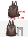 Backpacks PU Leather Travel Back Pack Ladies Large Capacity Shoulder Handbags