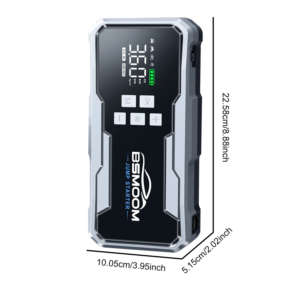 Car Jump Starter with Air Compressor, 6000A/7000A Portable Car Battery Booster (ALL Gas/10.0L Diesel) with 160PSI