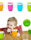 Baby Water Cups 360 Degrees Rotated Baby Learning Drinking Cup with Double Handle Flip Lid Leakproof Infants Water Cups Bottle