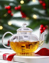 400-1000ml Clear Teapot With Removable Infuser Glass Teapot Stovetop Safe Loose Leaf And Blooming Tea Maker