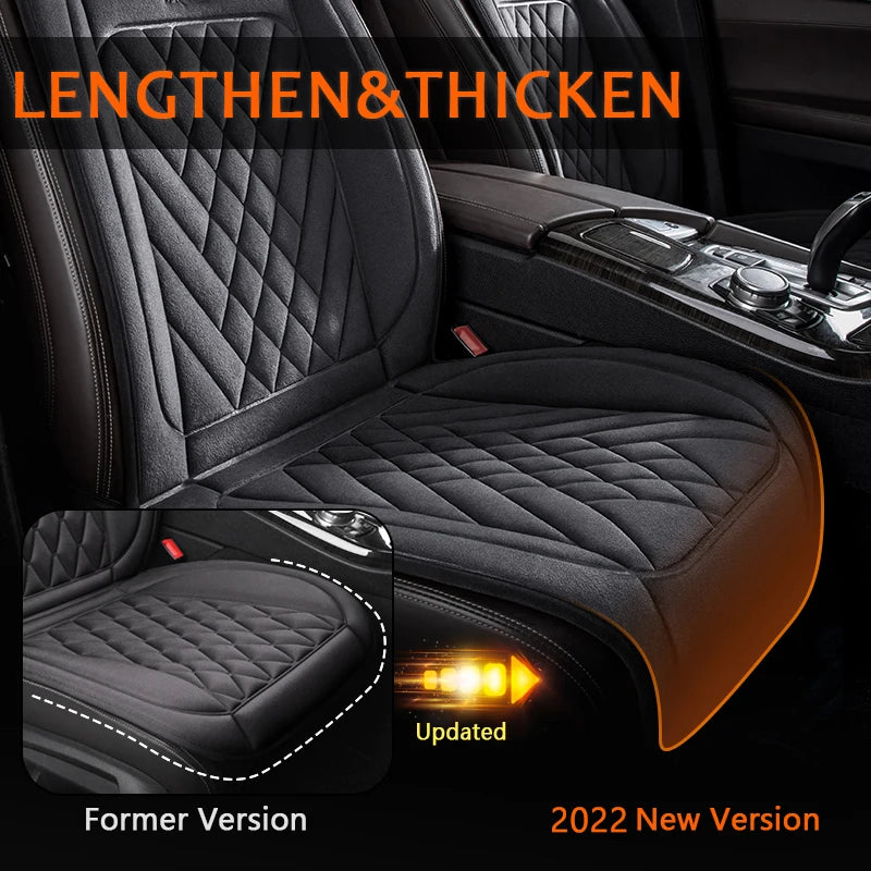 30' Fast Heating 12-24v Heated Car Seat Cover Universal Car Seat Heater Winter Car Heating Cushion Back Warmer Heating Pads