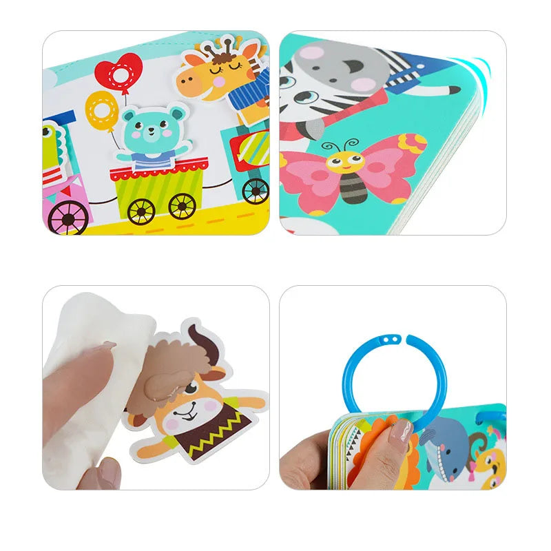Montessori  Busy Book My First Quiet Book Paste Learning Educational Toys Books  Matching Game Toys for 1 to 3 Y