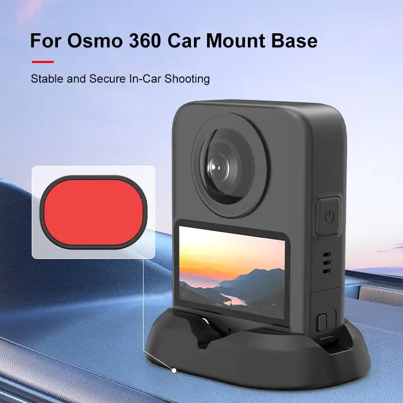 for DJI Osmo 360 Car Plastic Base Stand / Desktop Silicone Base Stand for DJI Osmo 360 Camera Accessories