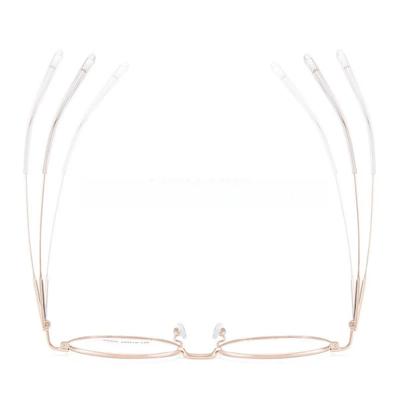 Retro Round Lightweight Alloy Eyeglasses Frames
