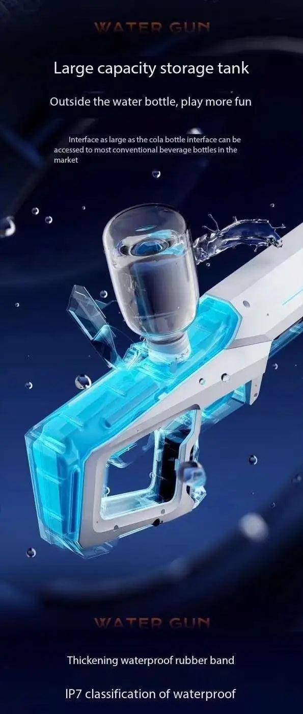 Electric Automatic Suction Water Gun Rechargeable Water Blaster for Outdoor Beach and Pool Activities