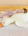 50-160cm Goose Stuffed Plush Cute Fluffy White Goose Plush Toy Kawaii Duck Sleep Pillow Cushion Soft Stuffed Animal Doll Gift
