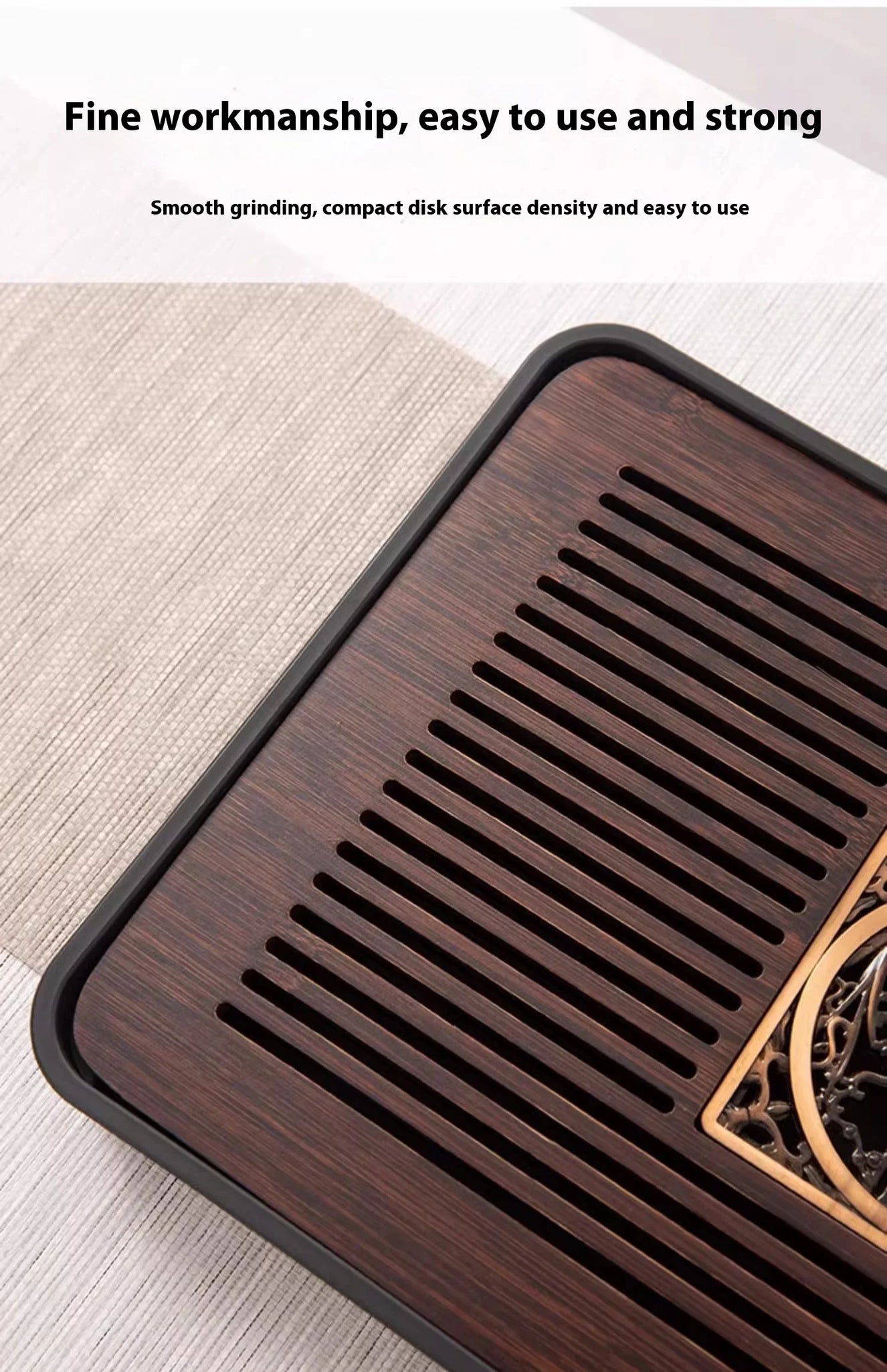 Bamboo Tea Tray Portable Dishes Rectangle Tea Ceremony Chaban Tea Chaban Tea Table Dual Purpose Drainage Water Storage