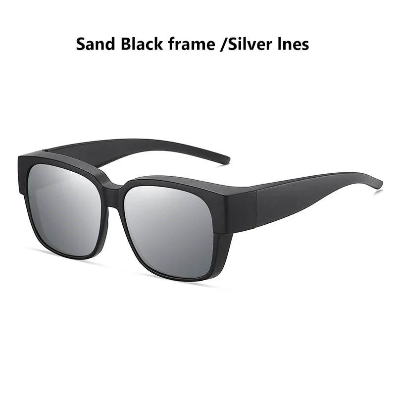 Fit Over Myopia Glasses Cover Polarized UV400 Anti-Glare Sunglasses for Men Women