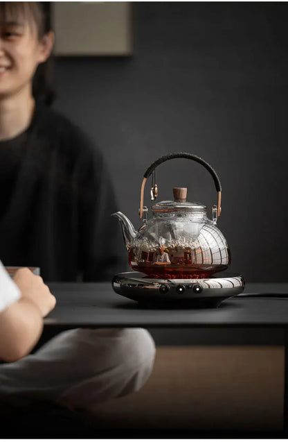 Glass Kettle Household Tea Set Small Steaming Teapot Electric Clay Stove Set