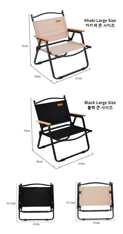 Camping Chair Portable Outdoor Chair Folding Chair Camping Picnic Back Chair Beach Chair Equipment Kermit Chair