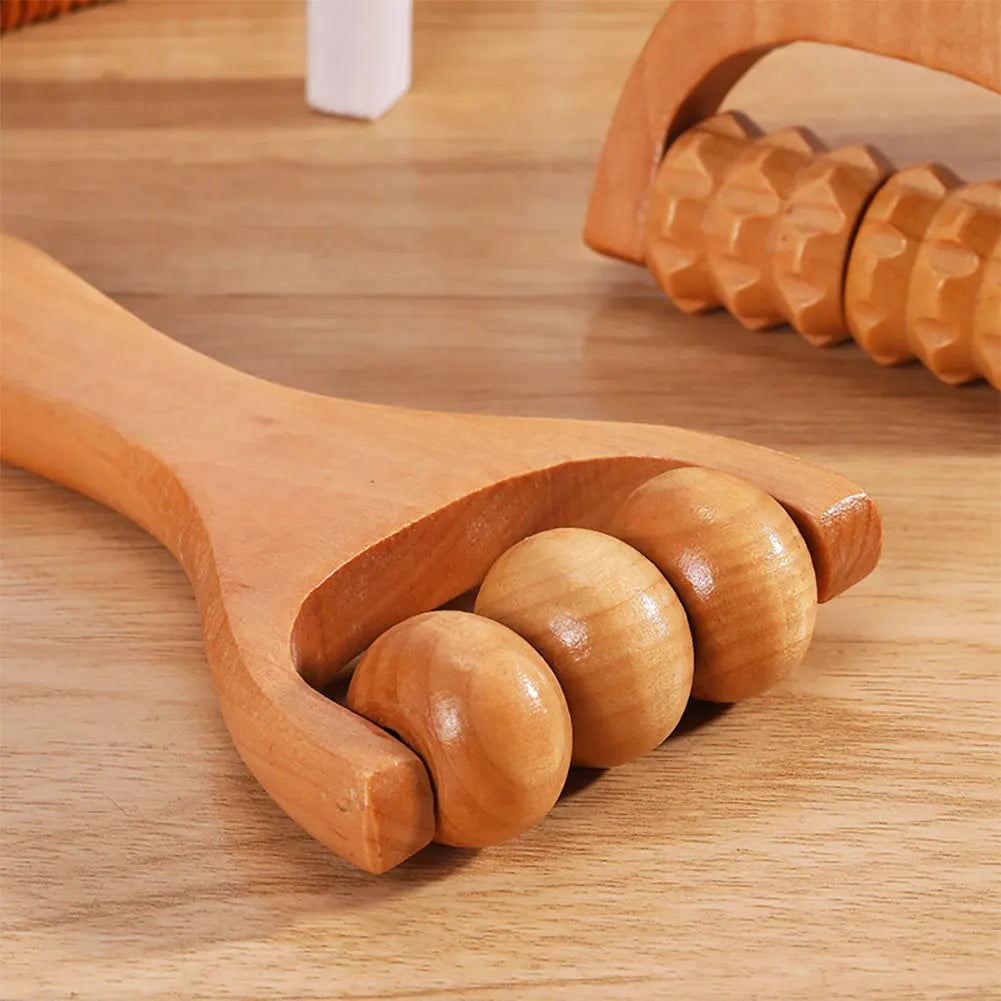 Face Massagers Gua Sha Tools Wood Therapy Meridian Massage Kit Roller Facial Lifting Masajeador Maderoterapia Scraper