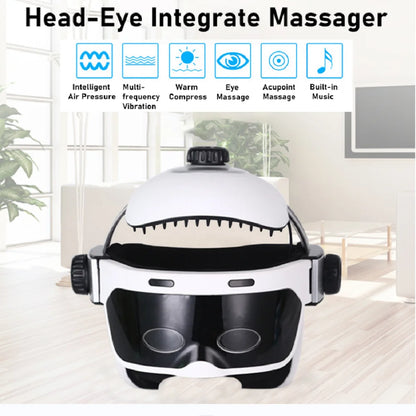 Top Configuration Head Eye Massager Electric Wireless Helmet Relieve Stress Air Pressure Vibration Hot Compress Massage Tool