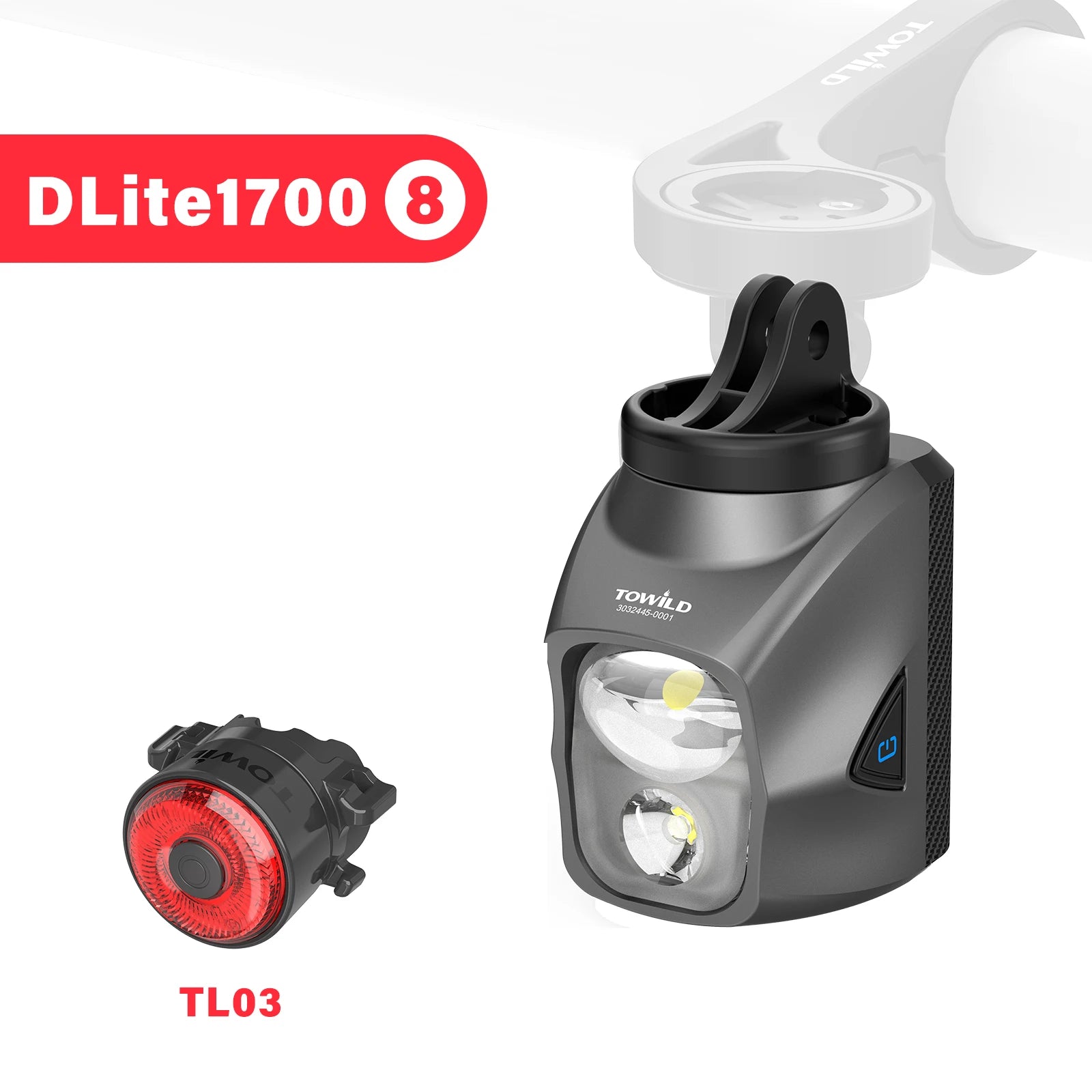 DL1200S/DL1700 Bicycle Light With Cut-Off Line Beam1900LM Rechargeable Front Light Power Bank Mtb Cycling Headlights