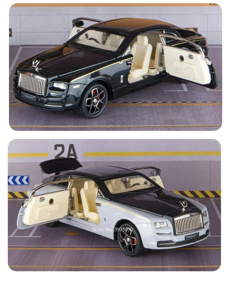 1:32 Scale Rolls-Royce Phantom 6x6 Wraith Car Model Toy Diecast Metal Alloy Off-Road Vehicle Models Sound Light Gifts
