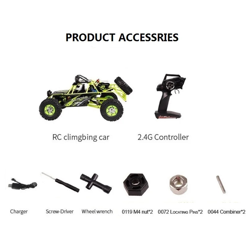 High Speed 4WD RC Off Road Racing Car 1 to 12 Scale 50 Kilometers Per Hour
