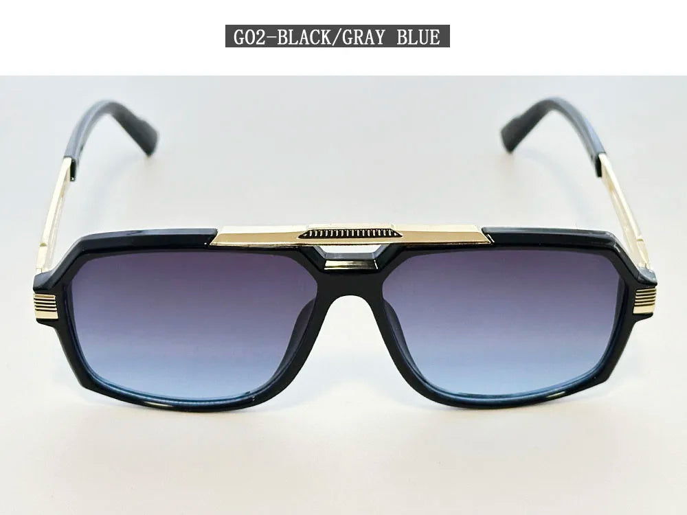 Vintage Square Alloy Frame Sunglasses With UV400 Protection