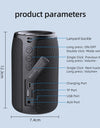 Portable Wireless Speaker Subwoofer Stereo Waterproof Powerful Column Outdoor Speakers Boom Box TF Card & AUX Audio