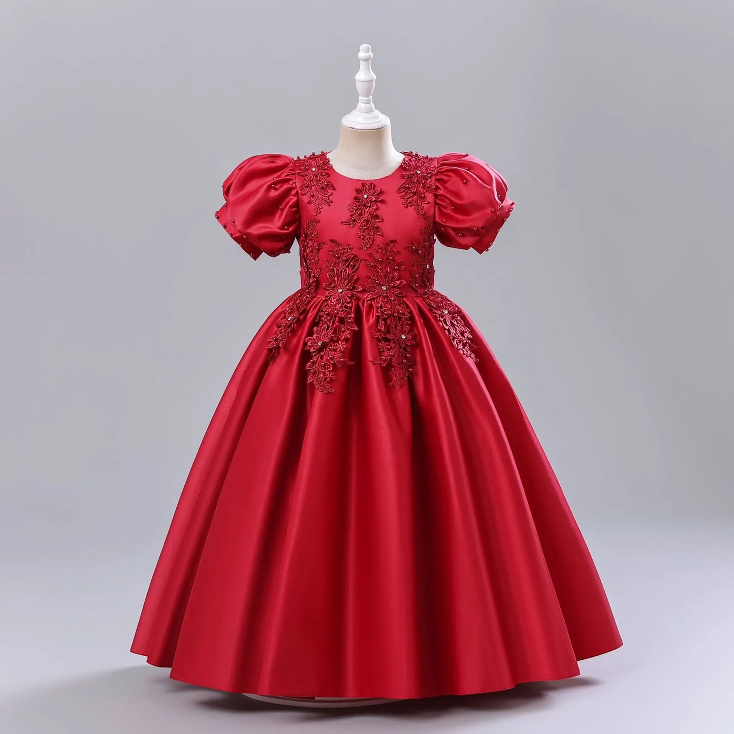 Princess Dress for Girls - Short Sleeve Party Gown for Christmas/School Events | Flower Girl Pageant Dress
