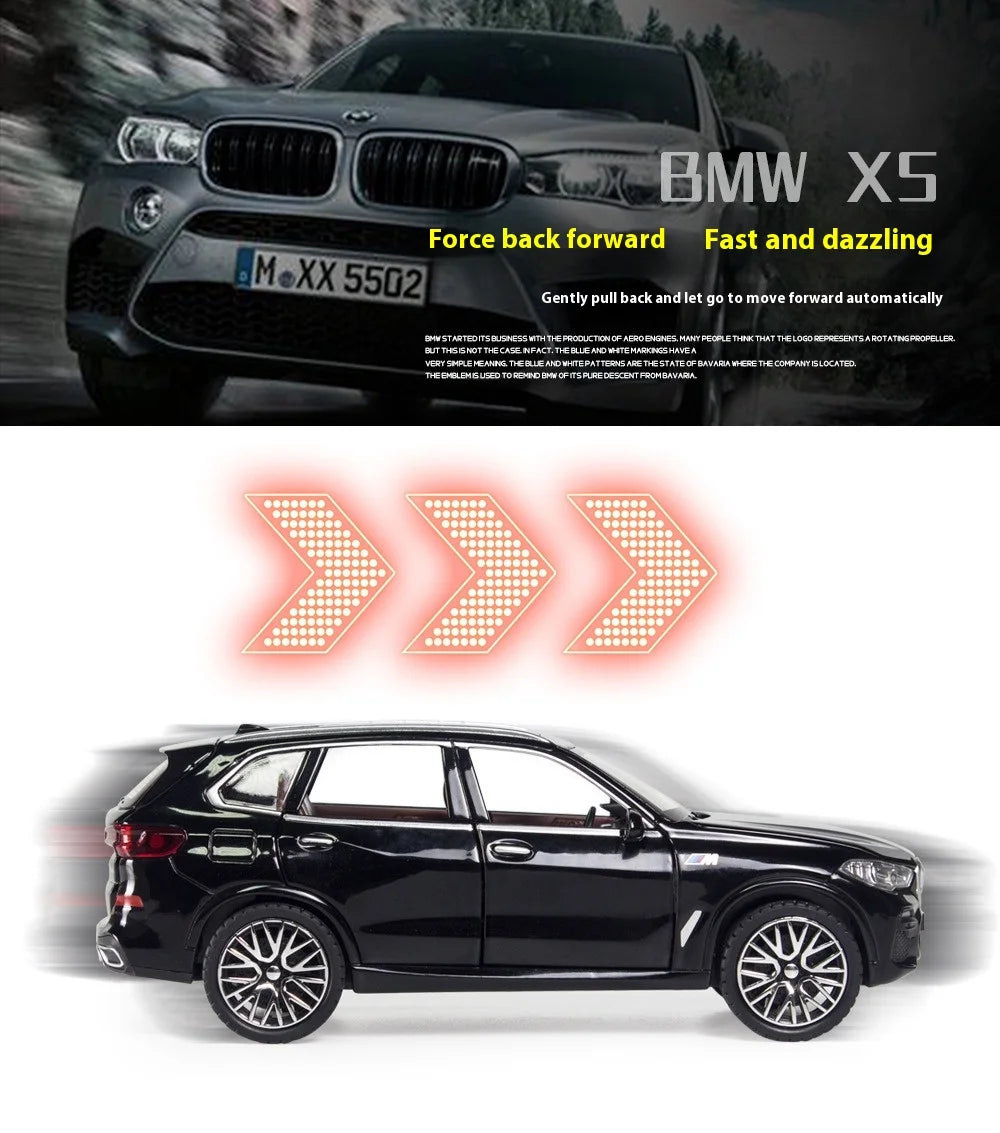 1/32 Scale BMW X5 SUV Alloy Car Diecast Model Pull Back  Toy Collection Of Hobby Decorative Fine Ornaments Gifts