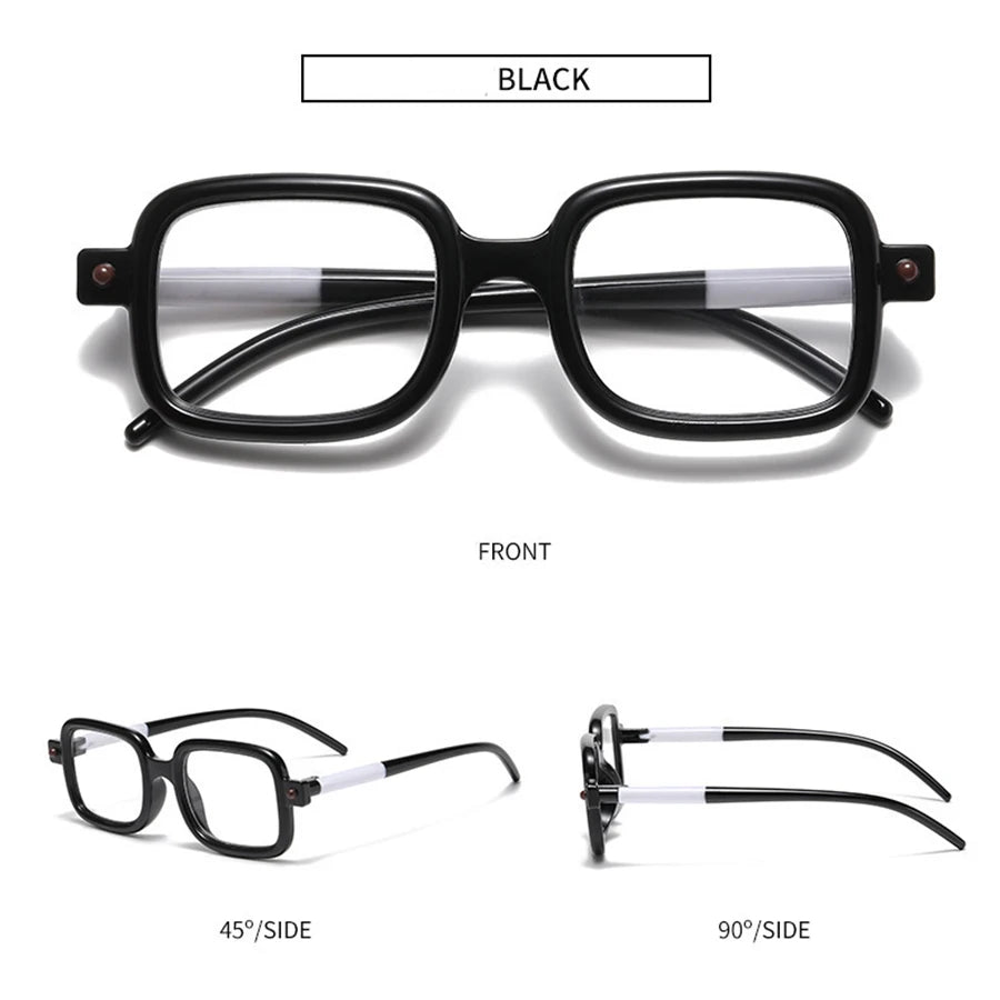 Retro Reading Glasses Fashion Square Presbyopia Hyperopia Eyeglasses Women Man Trendy Eyewear +1.0 +1.5 +2.0 +3.0 +3.5 +4.0
