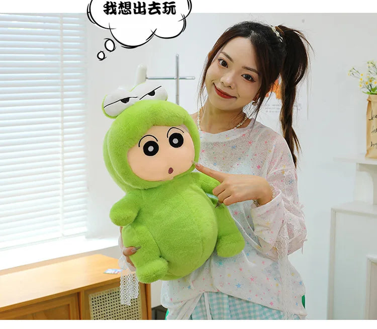 Green Crocodile Plush Toy Soft Cuddly Throw Pillow