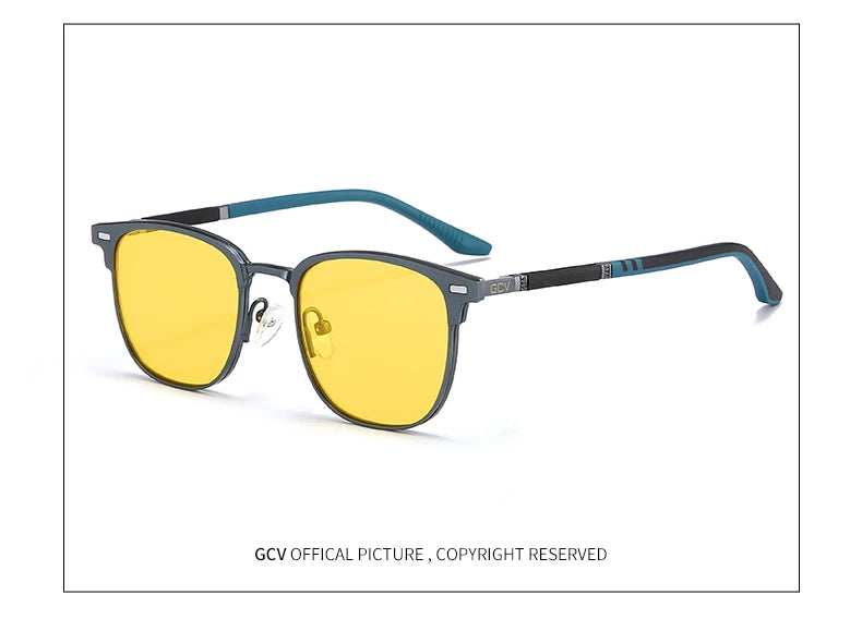 3 in 1 Magnetic Rectangle Polarized UV400 Business Sunglasses for Men Women Optical Eyewear Set