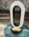Modern Luxury Oval USB Rechargeable Crystal Table Lamp