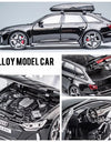 1:32 Scale RS6 RS7 Car Model Toy Alloy Diecast Doors Opened Simulation Sound Light Pull Back Vehicle Models Ornaments Boys Gifts