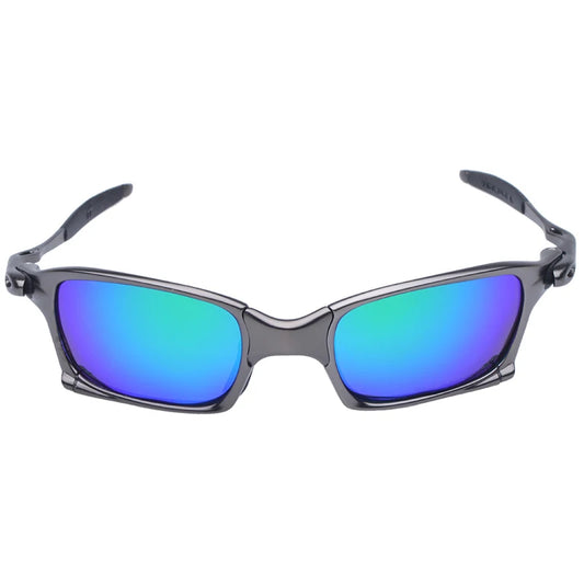 Polarized UV400 MTB Cycling Sunglasses – Black Metal Frame Riding Fishing Eyewear