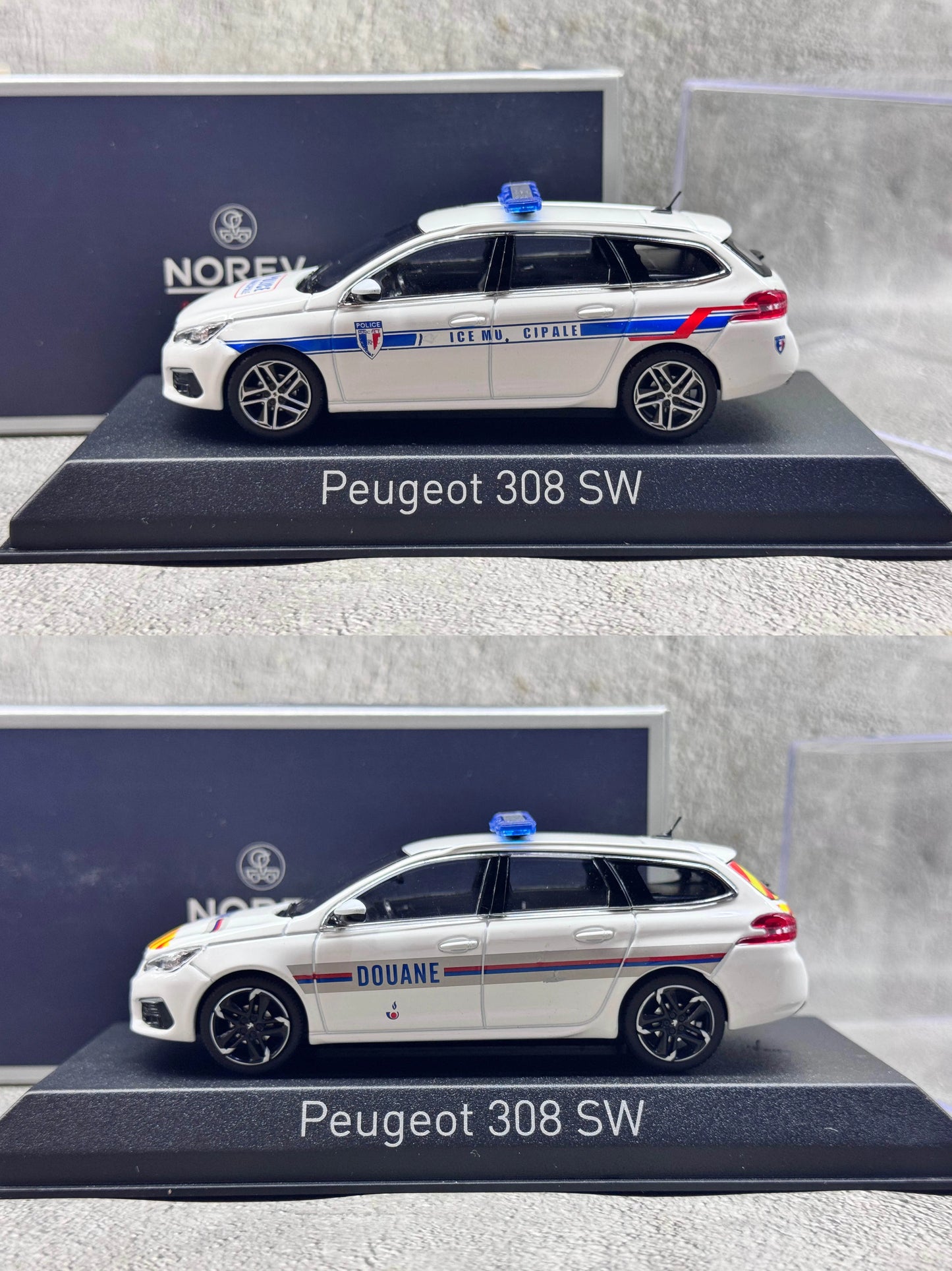 1 43 Scale Peugeot 308 SW 2018 Police Diecast Model Car