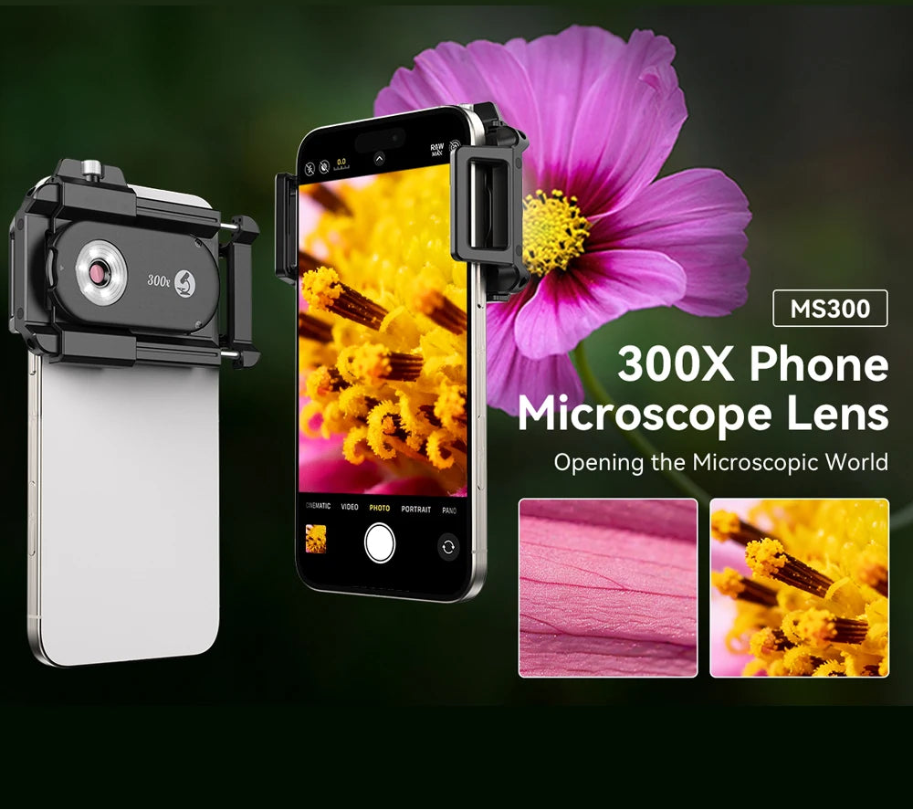4 in 1 Smartphone Microscope Lens Kit with Universal Clip