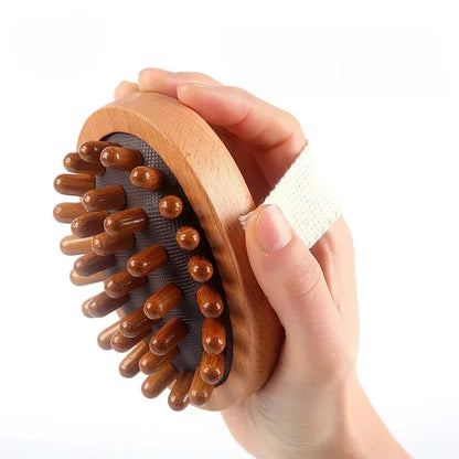 Body Anti Cellulite Brush Soothing Wooden Essential Oil Spa Air Cushion Massage Hair Comb Scalp Massage Brush Dead Skin Remover